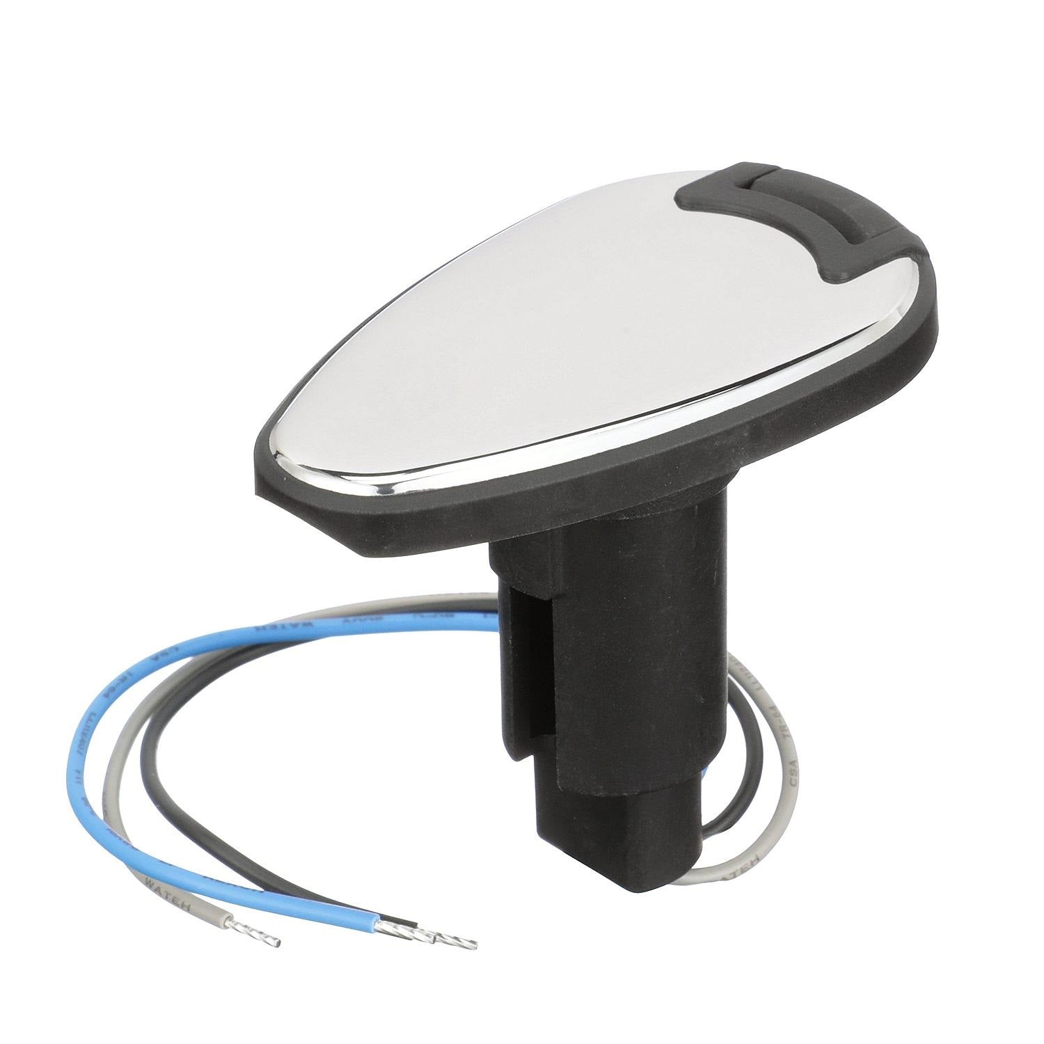 Attwood 910T Series Teardrop Base 3-Pin Over Mold 306 Stainless Steel Black Cover