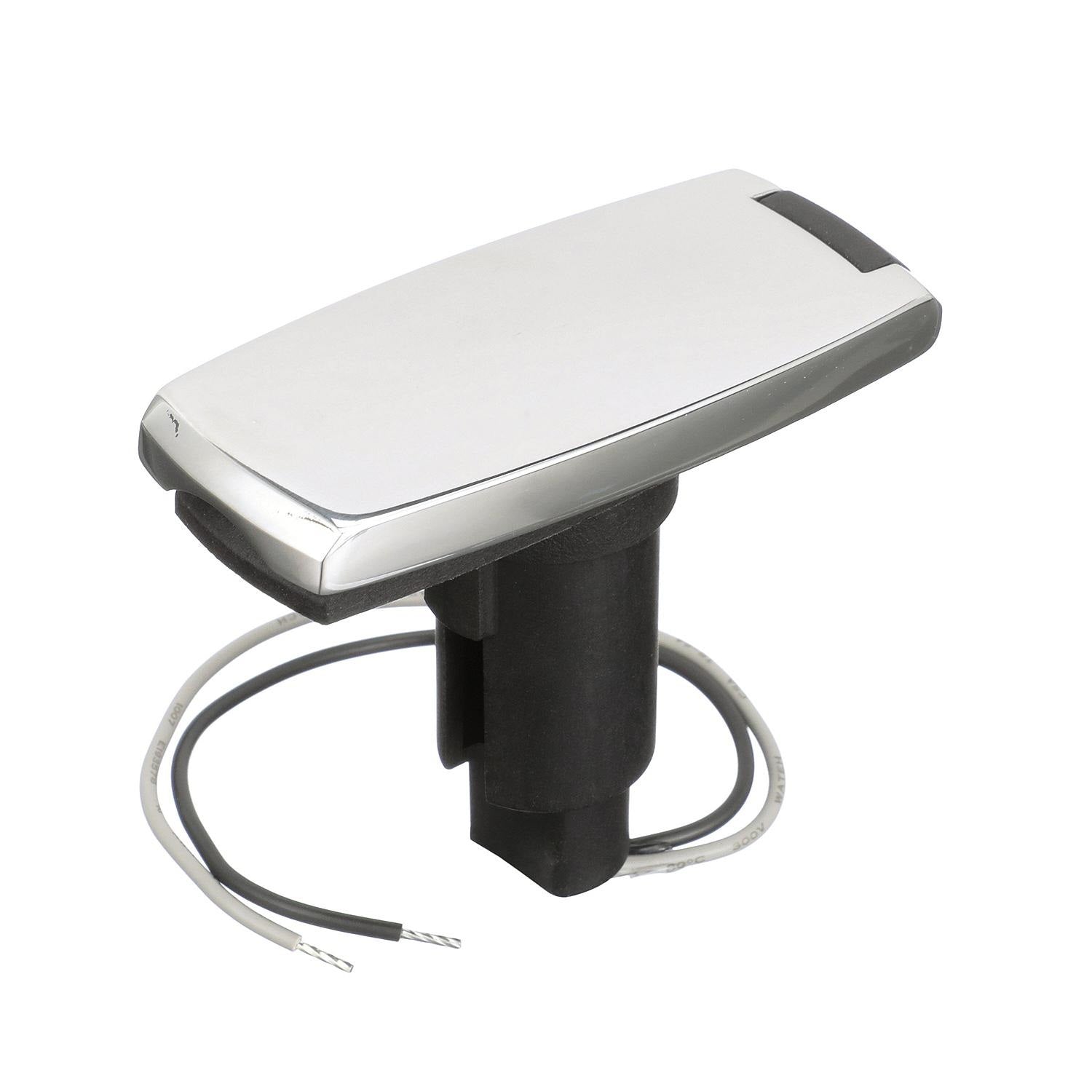 Attwood 910V Series Rectangle Base 2-Pin Over Mold 306 Stainless Steel Black Cover