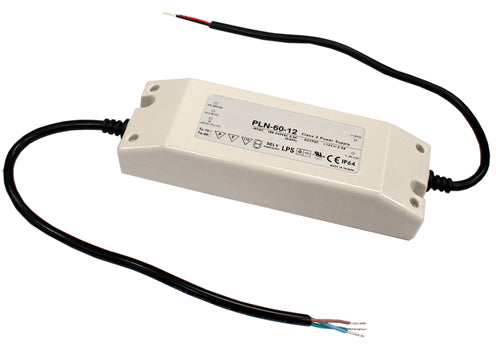 LED Converter:  90-264VAC to 24VDC, 60W