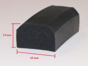 Gasket type Celleprene – 20mm × 45mm