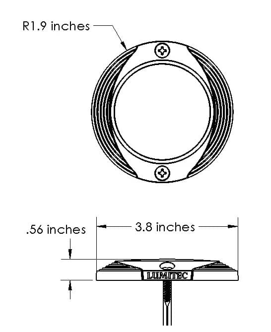 Lumitec Scallop Pathway Light Spectrum Cool White 10-30vDC Stainless Housing