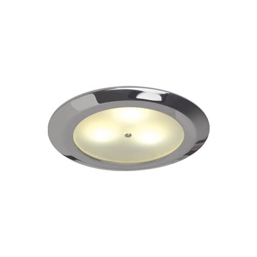 Leer LED Downlight, Chrome, WW/Blue, 10-30VDC
