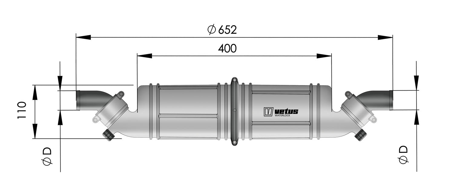 Vetus NLPH40 - Waterlock NLPH 40mm