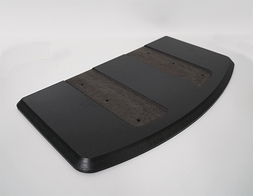 Footrest plate, Black MDF, NS1000