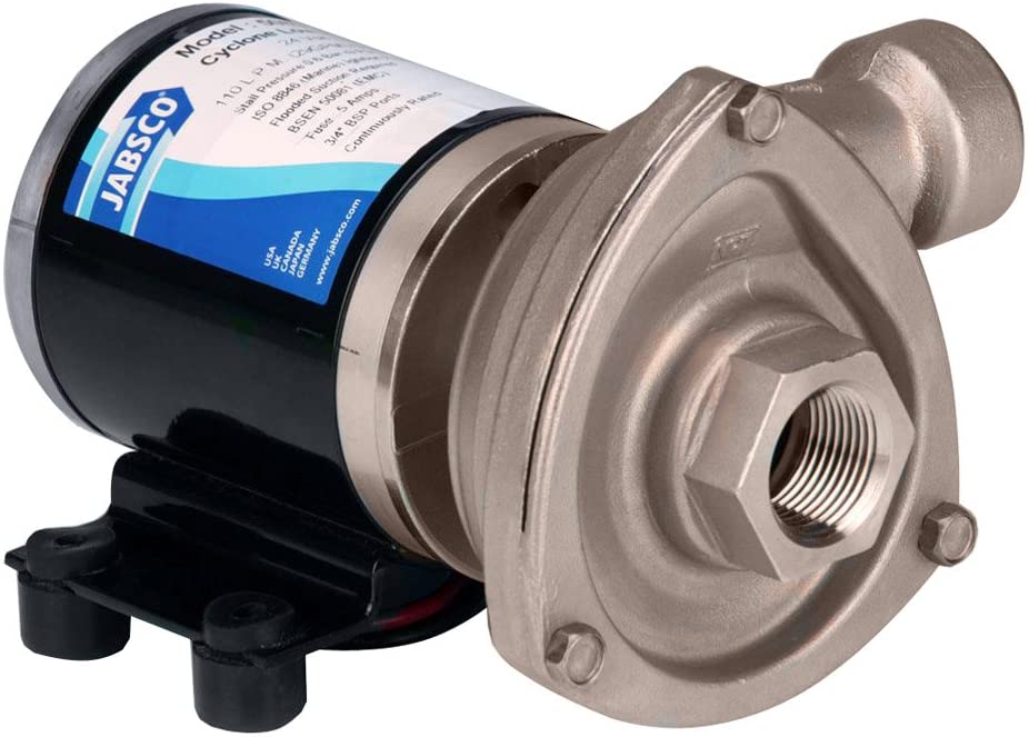 Jabsco - Cyclone Centrifugal Circulation Pump, Part No. 50840-0012 - Volts 12 DC - @ 5’ head 17.5