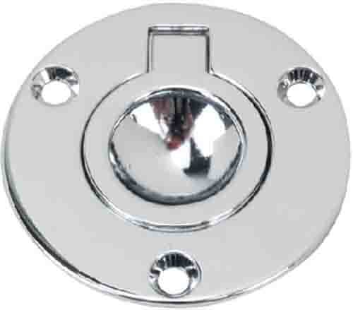 Perko - Round Flush Ring Pull Chrome Zinc, Part No. 1232DP2CHR