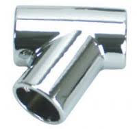 Whitecap - 60° Tee Rail Fitting Universal , Part No. 6193