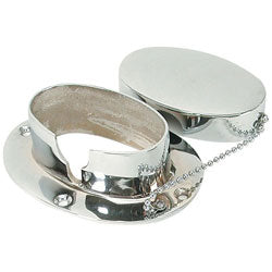 Whitecap - Chainand Rope Deck Pipe Chrome Brass, Part No. S-114 - I.D. 4 X 2-1/2