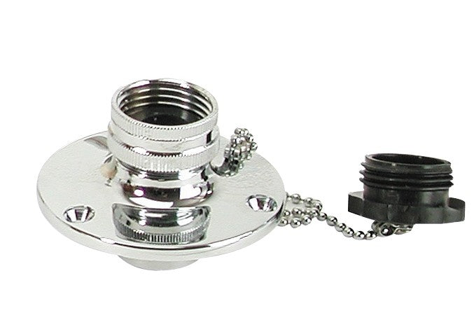 Whitecap - Water Outlet/Inlet Chrome Brass, Part No. P-2455 - Thread 3/4