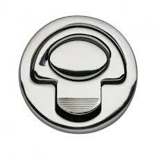 Whitecap - Flush-Mount Round Lift Handle 316 Stainless Steel, Part No. 6075