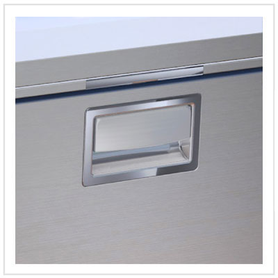 Vitrifrigo C115IXD4-LX-1 - Front-Loading, Stainless Steel Refrigerator w/Freezer Compartment, Adjustable Flange (Internal Cooling Unit) OCX2 Model - Left Swing Ready