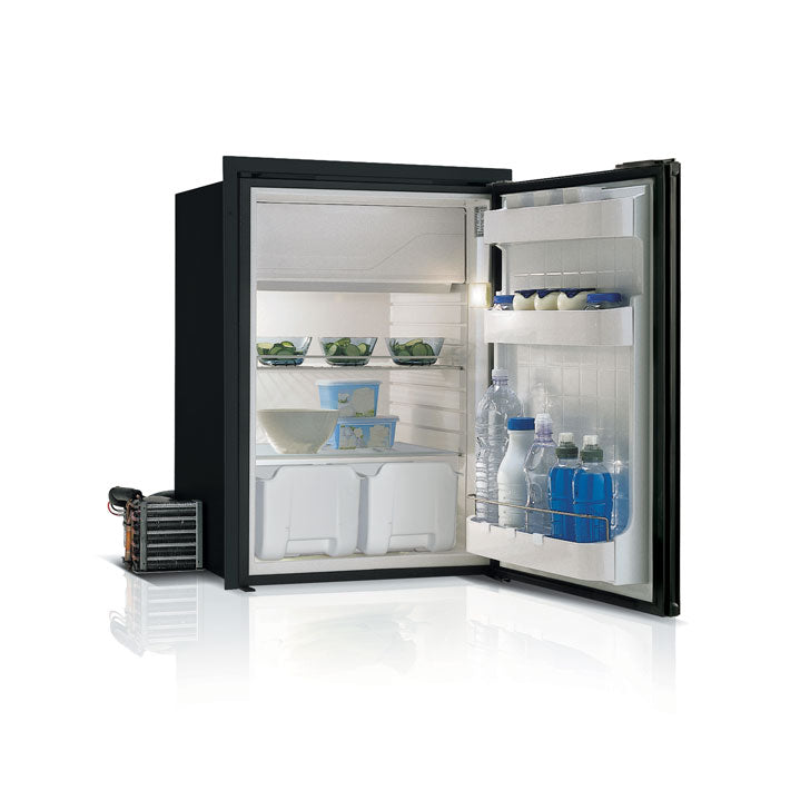Vitrifrigo C130RBD4-F-2 - Front-Loading Black Refrigerator w/Freezer Compartment Adjustable Flange (External Cooling Unit) UL