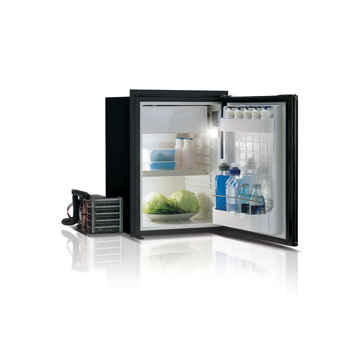 Vitrifrigo C42RBD4-F-1 - Front-Loading, Black Refrigerator w/Freezer Compartment Adjustable Flange (External Cooling Unit)