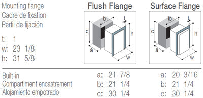 Vitrifrigo C115IBD4-F-2 - Front-Loading, Black Refrigerators w/Freezer Compartment Adjustable Flange (Internal Cooling Unit) UL