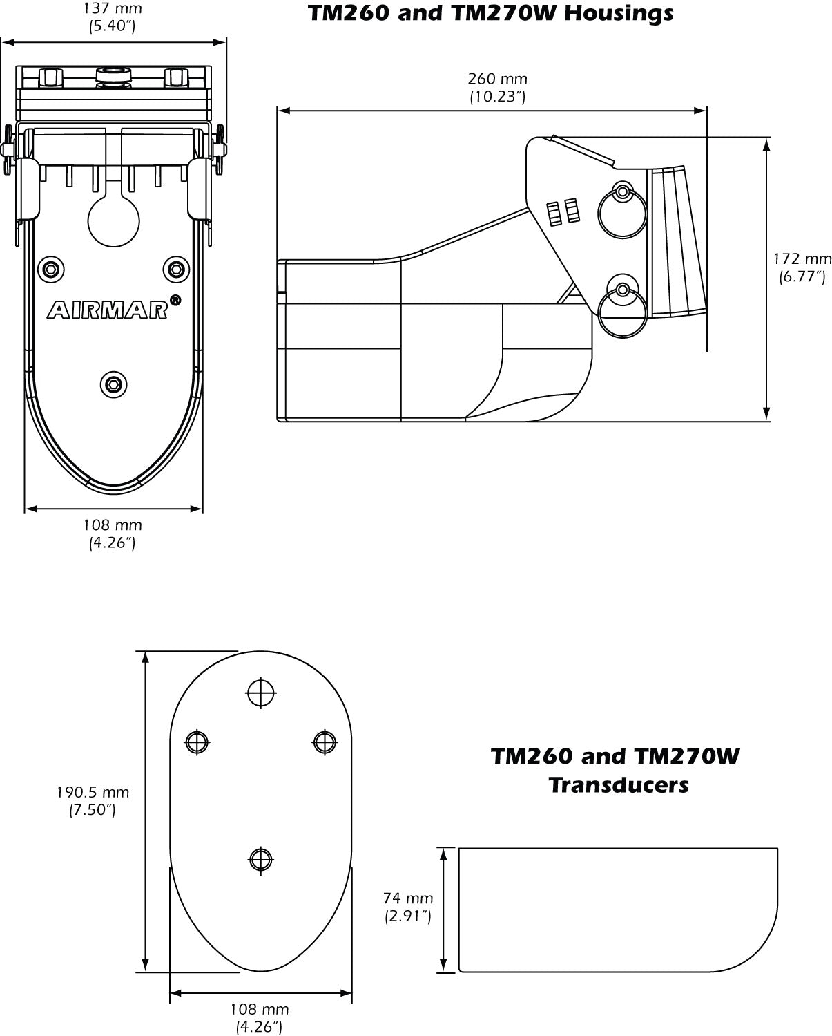 Airmar TM265C-LH Transducer With Raymarine 11-Pin MMC