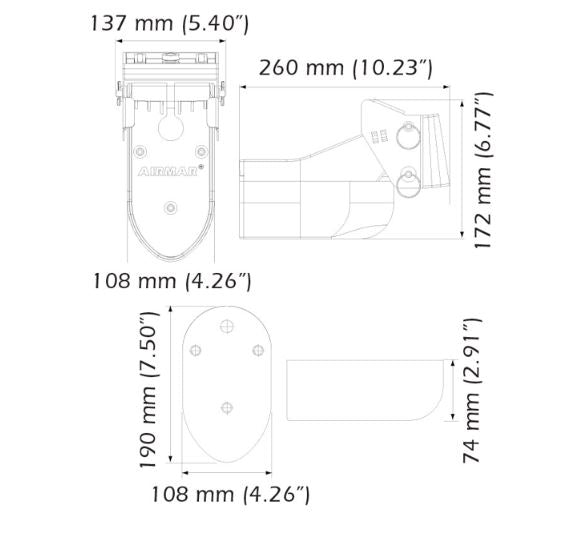 Airmar TM275C-LHW Transducer With Bare Wire MMC