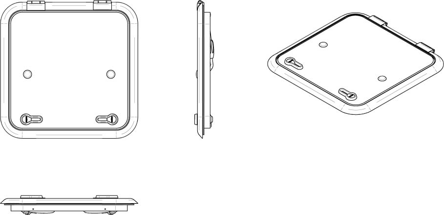 Vetus ALT4242SL - Altus deck hatch 4242 Satin new lock 421x421mm
