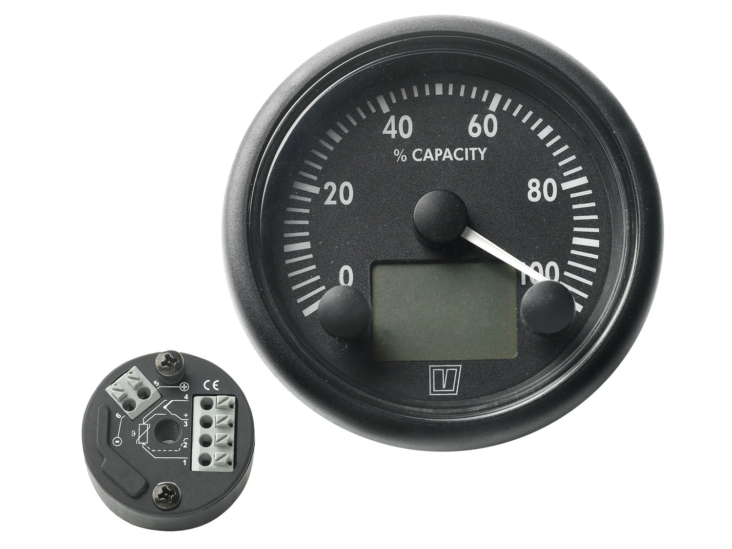 Vetus BATMONB - Battery monitor black 12/24V 85mm