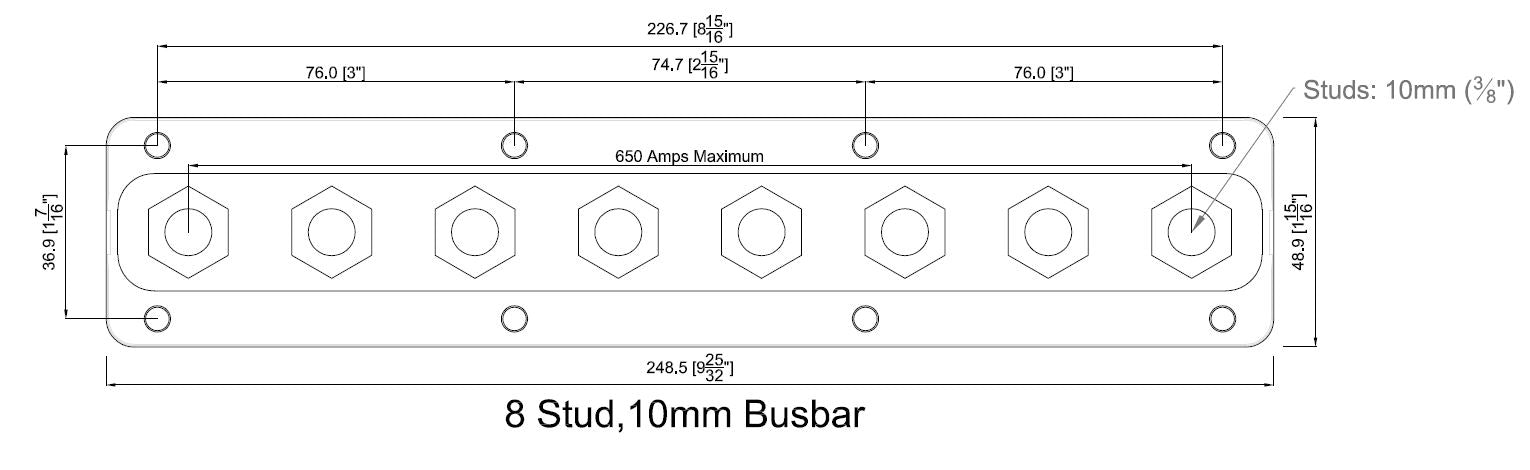 BEP Heavy Duty Buss Bar 8 3/8