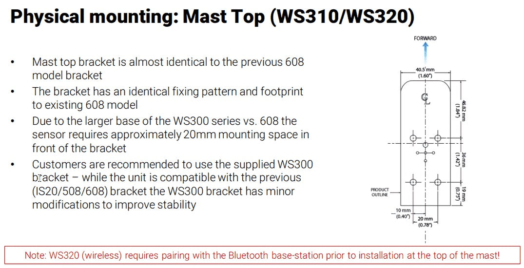 B&G WS320 Wireless Wind Sensor with Interface