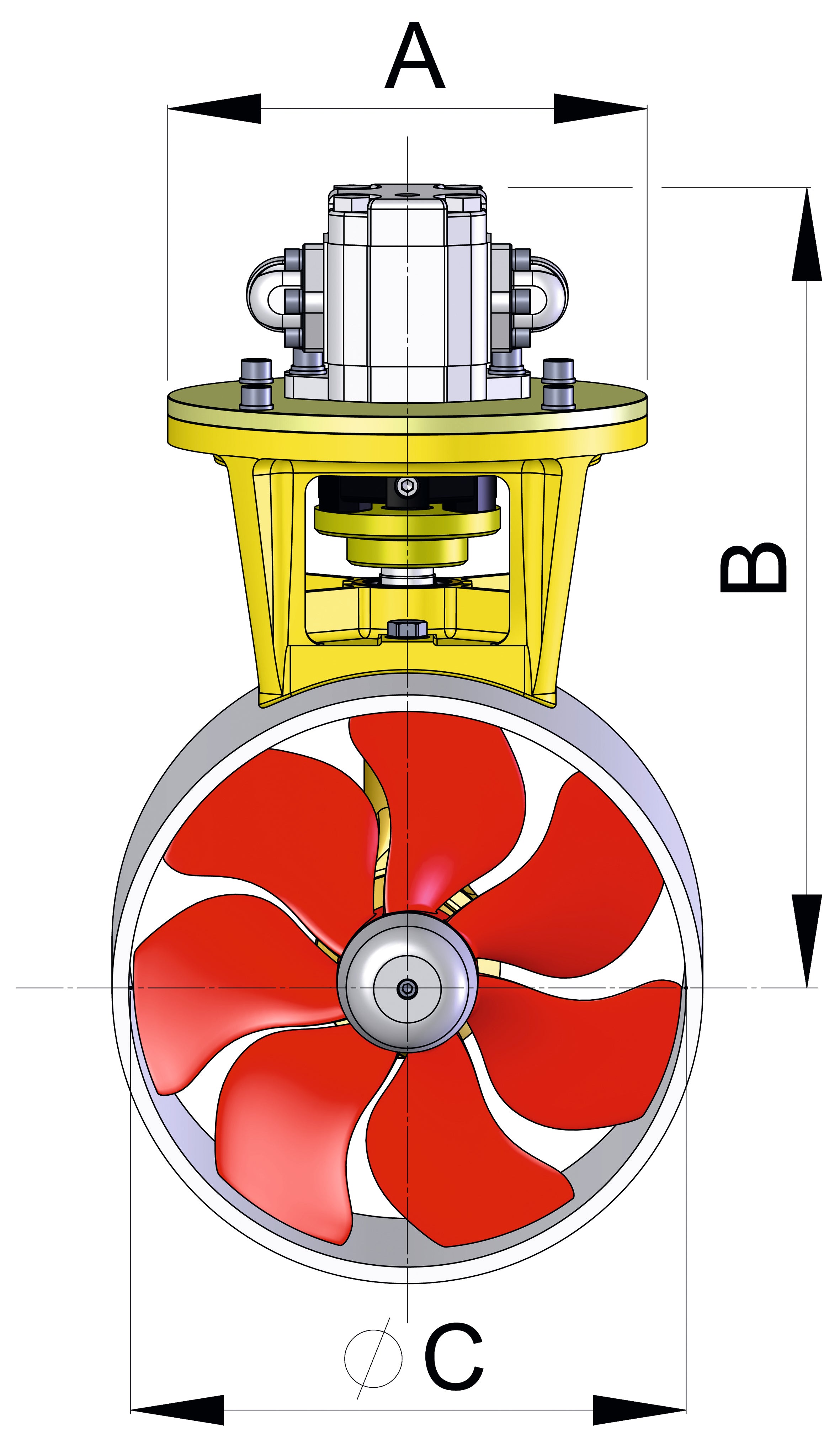 Vetus BOW160HMD - Bow-thruster 160kgf hydraulic
