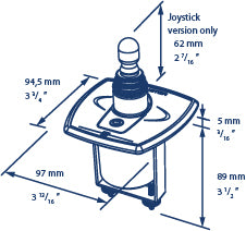 Vetus BPAJ - Thruster panel electr. joystick, metal