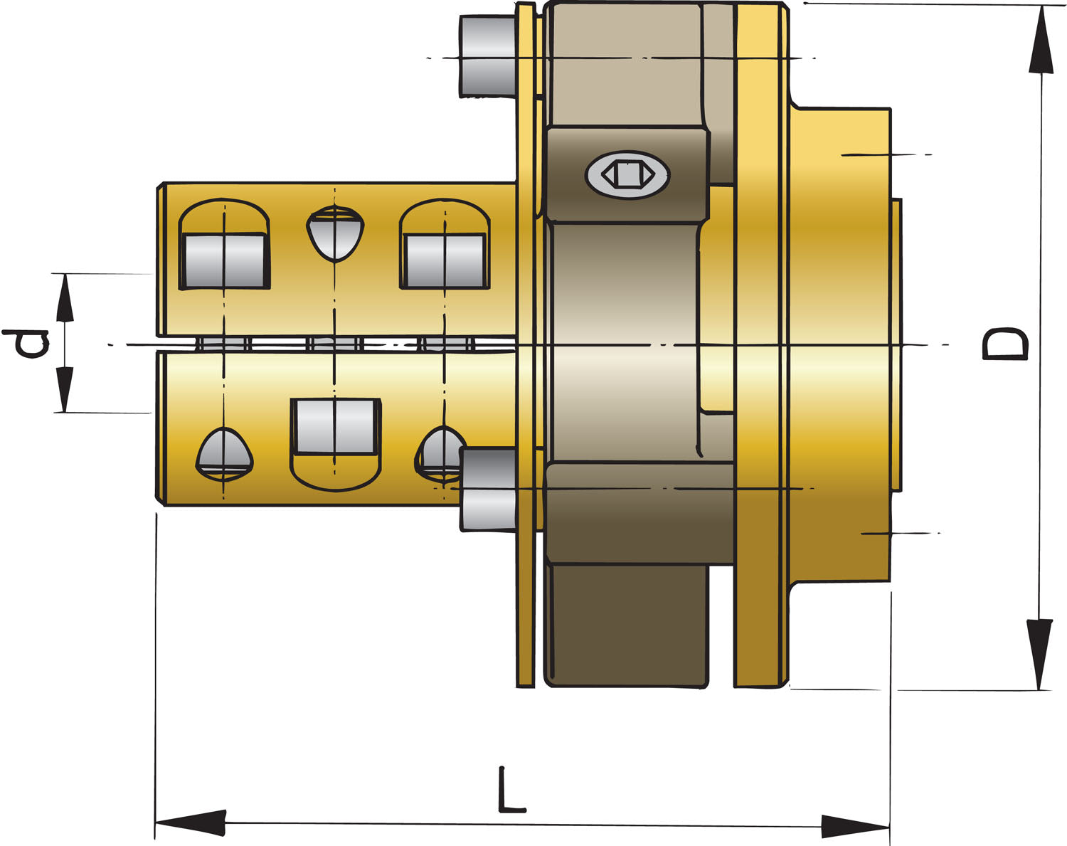 Vetus BULFL011 - Type BULLFLEX 1 for shaft D 1