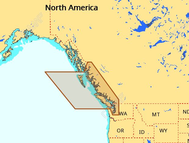 C-MAP NA-M025 Max Wide microSD Canada West Including Puget Sound