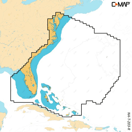 C-MAP Reveal X Coastal Chesapeake Bay to the Bahamas microSD