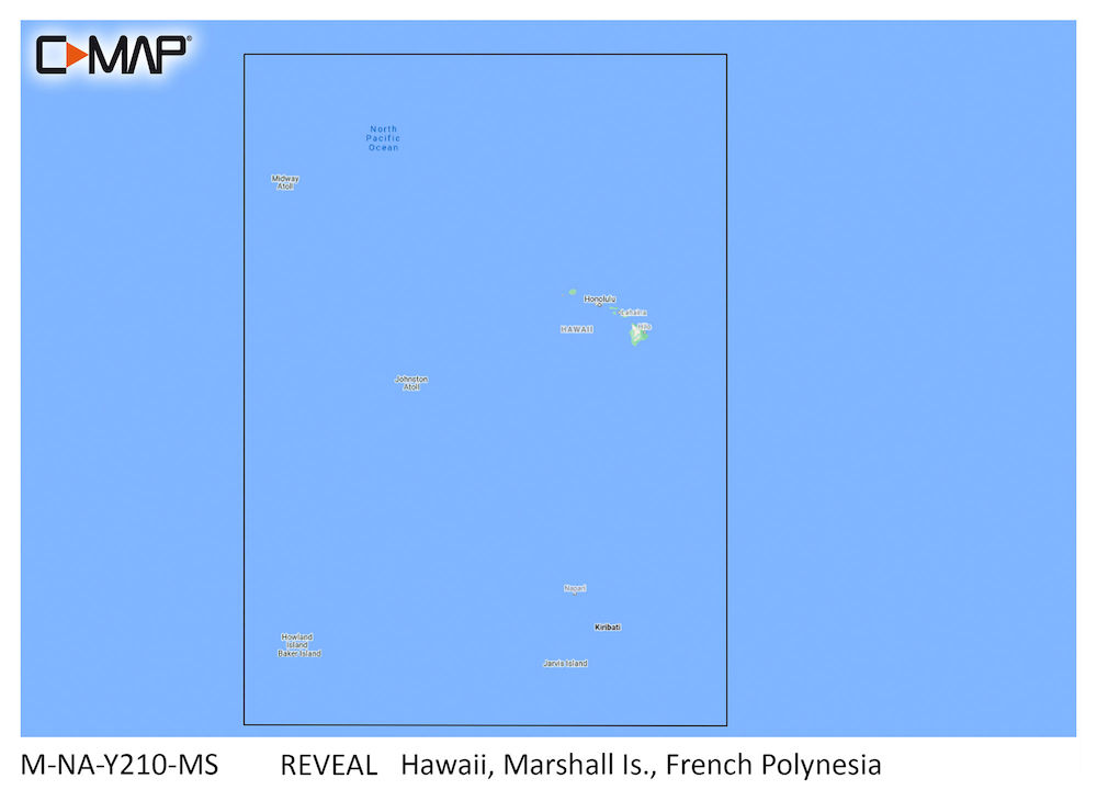C-MAP Reveal Coastal Hawaii, Marshall Islands and French Polynesia