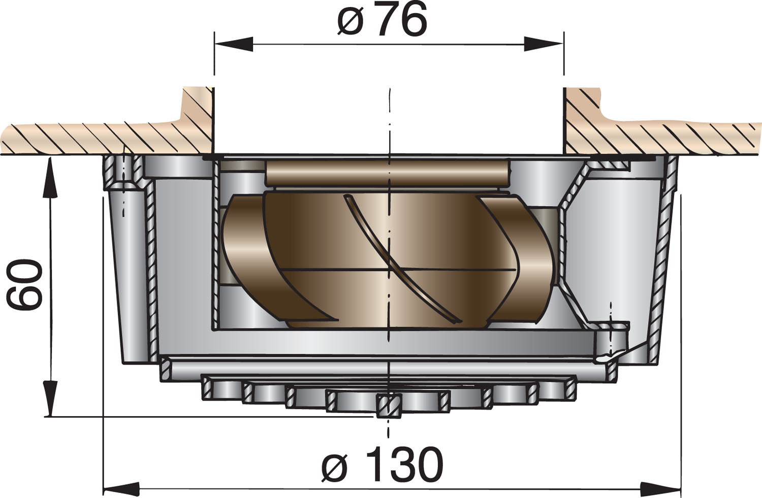 Vetus FAN12 - Electric ventilator 12V, 0.15A