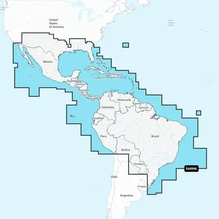 Garmin NSSA004L Navionics+ Mexico to Brazil microSD