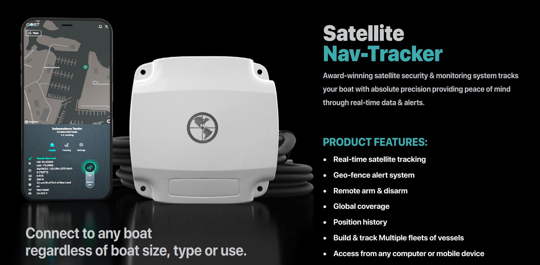 GOST Nav-Tracker 1.0 IDP SAT/GPS Tracking Device With 30 Cable