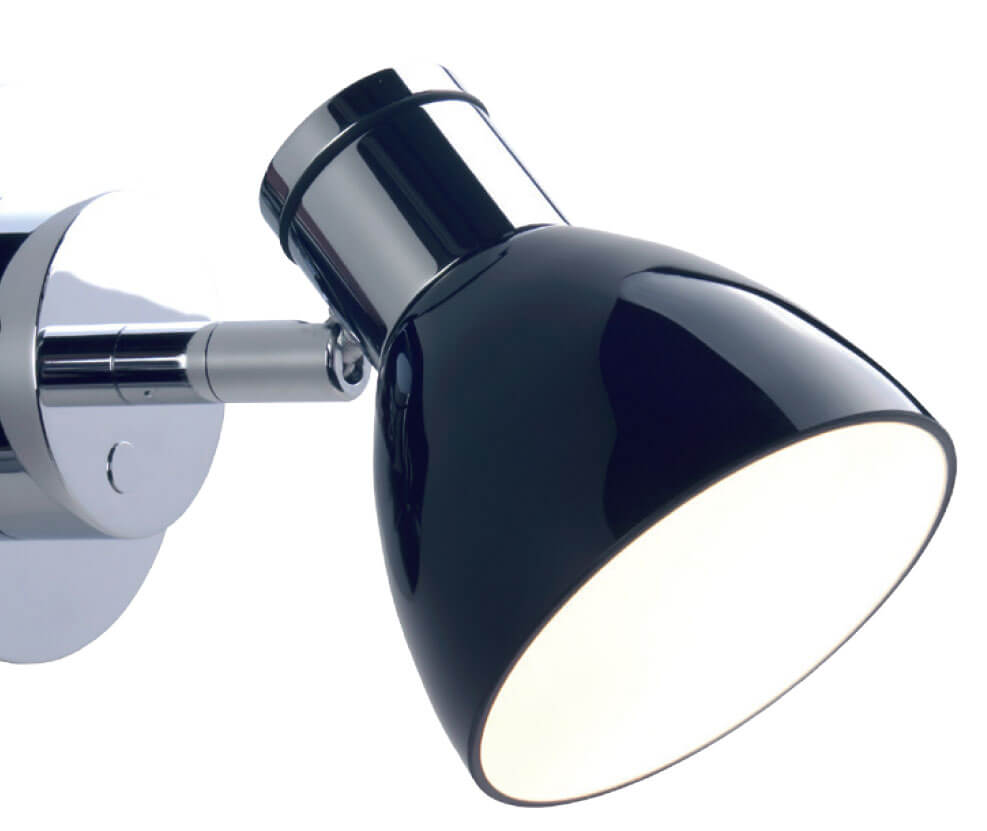 Gothen LED Reading Light, Chrome with Black