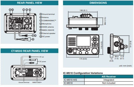 Icom M510 Plus AIS VHF