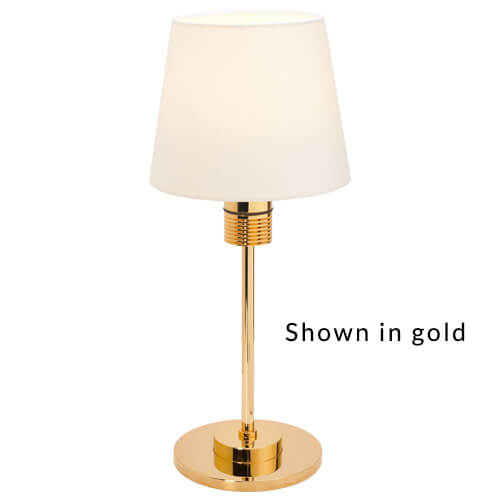 Kati Table Lamp w/Switch & Dimmer, Matte Chrome