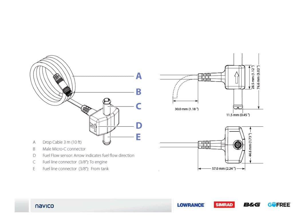 Lowrance Fuel Flow Sensor NMEA 2000