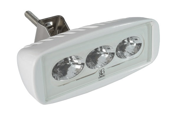 Lumitec CapreraLT Floodlight White LED Bracket Mount White Finish 12/24v