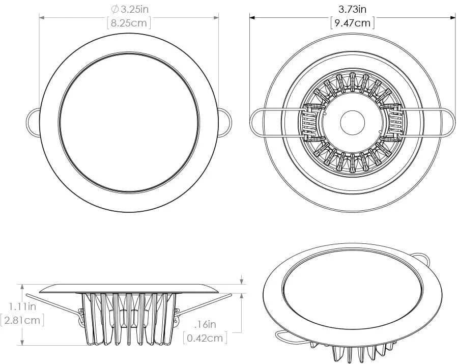 Lumitec Mirage Down Light Warm White Glass Finish