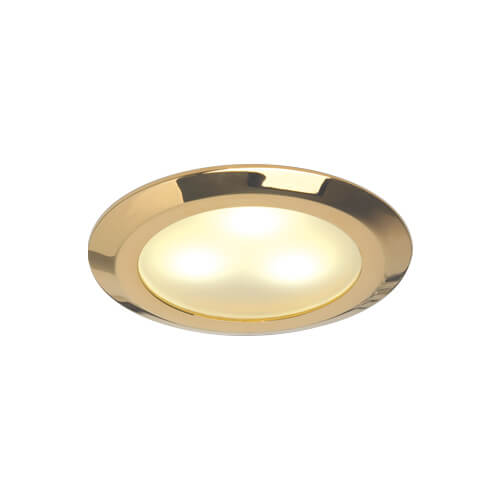 Leer LED Downlight, Gold, Warm White/Red, 10-30VDC