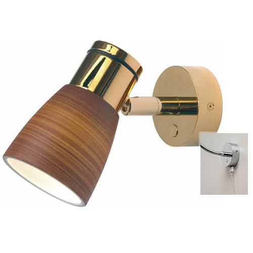 Munich: Gold with Brown Glass Shade, Dim2Warm