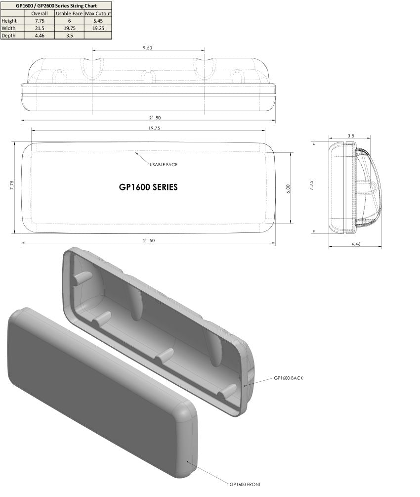 Navpod GP1600-07 SystemPod for Humminbird Helix 7