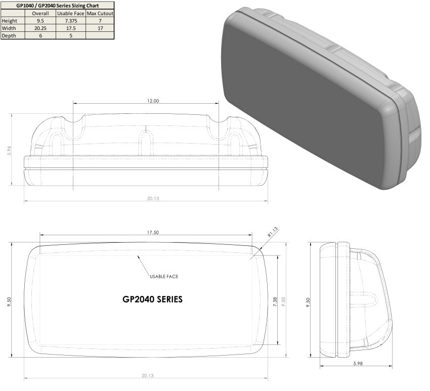 Navpod GP2040-42 SystemPod for Simrad GO9 & GO9-XSE