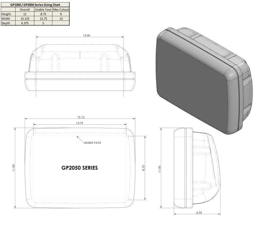 Navpod GP2050-10 SailPod for Simrad NSE8