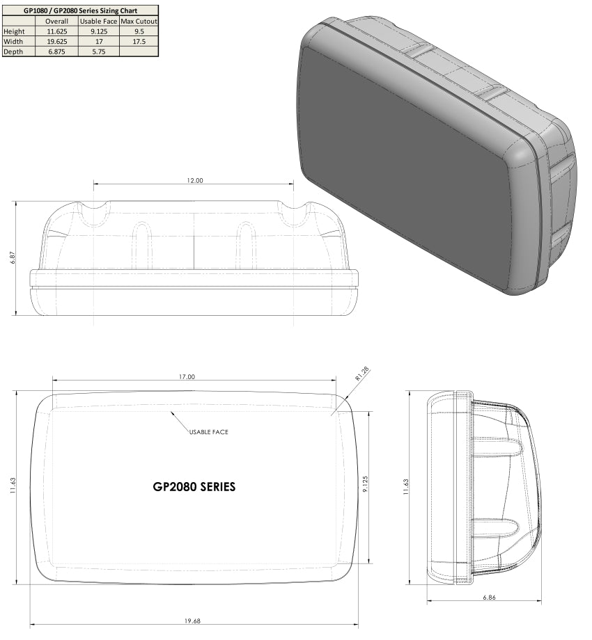 Navpod GP2080-08 SystemPod for Simrad NSS8