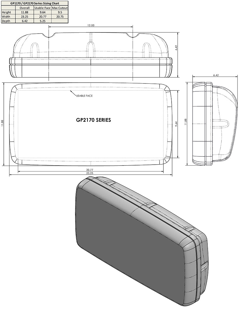 Navpod GP2170-07 SystemPod for Garmin GPSMAP 1020/1040