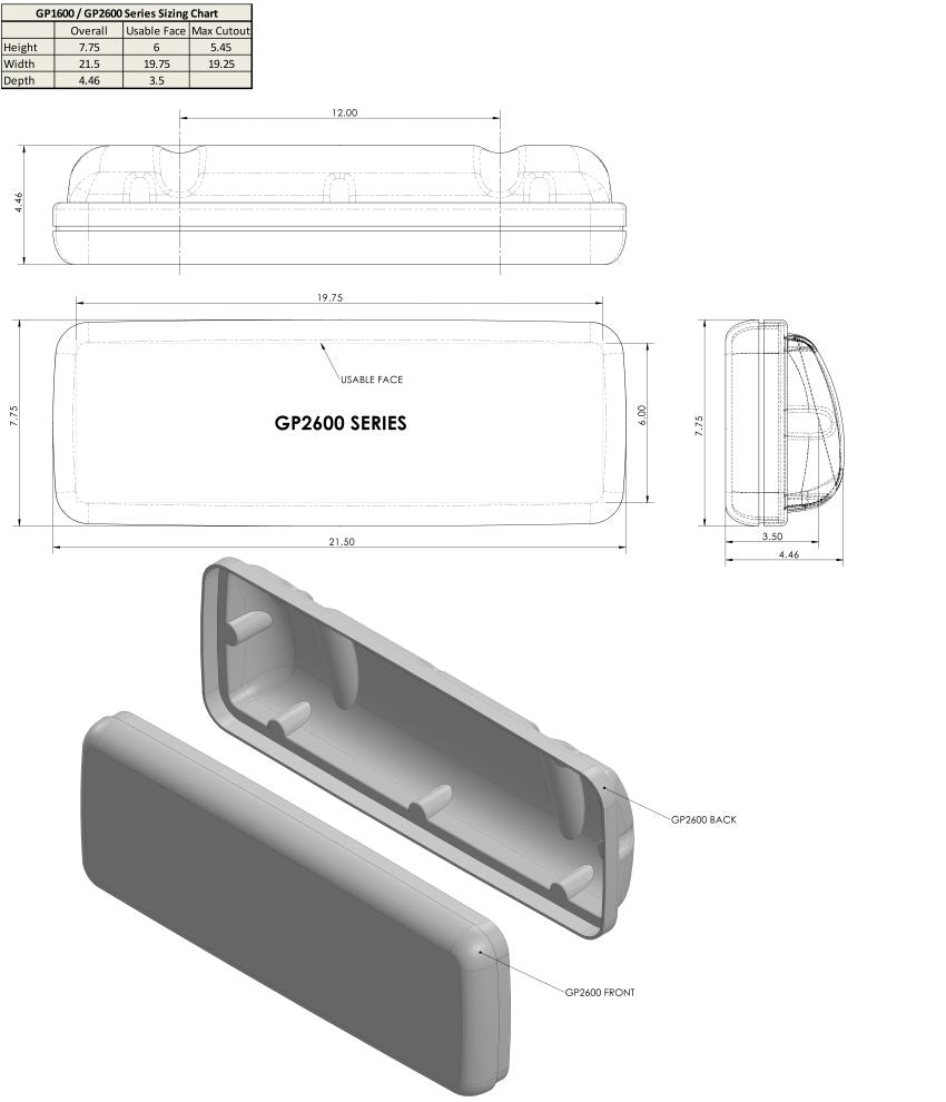 Navpod GP2600-17 SystemPod for Raymarine AXIOM 7