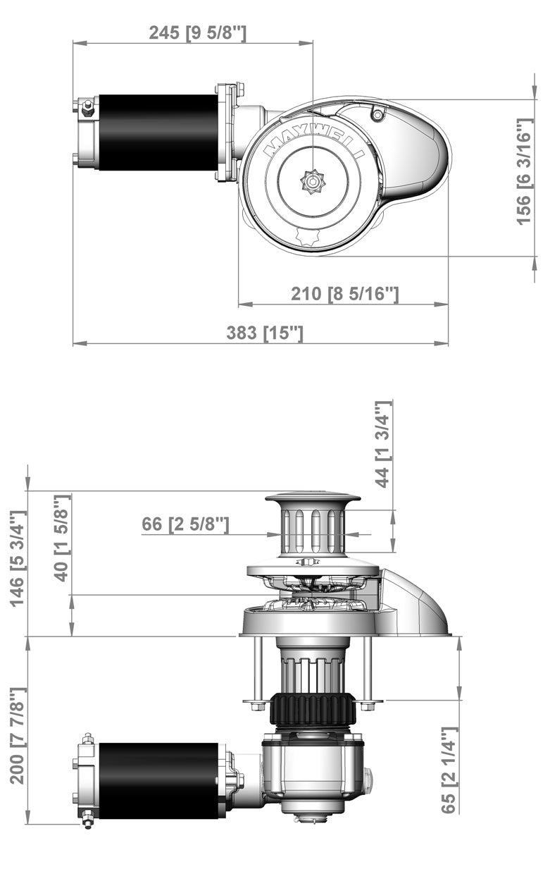 Vetus P102553 - RC8-6 65TDC 24v - Capstan