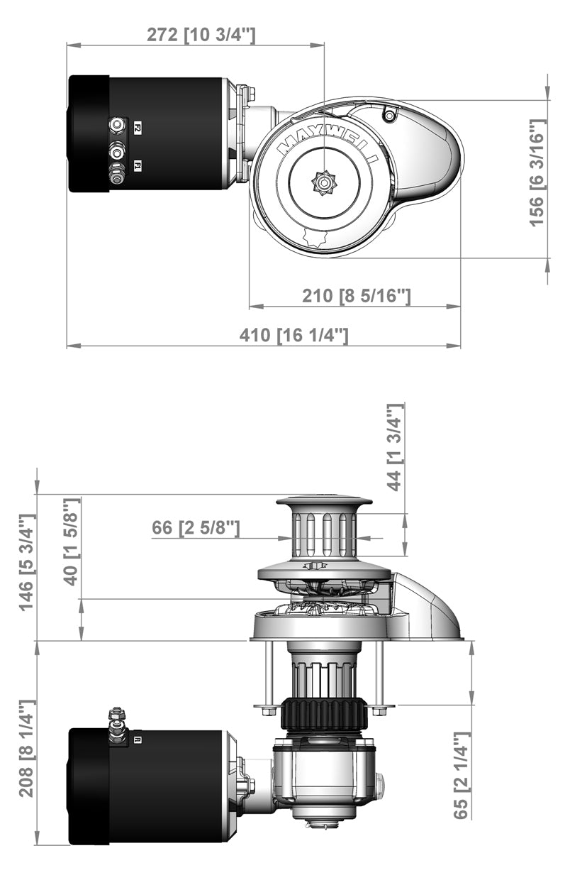 Vetus P102556 - RC8-6 165TDC 12v - Capstan