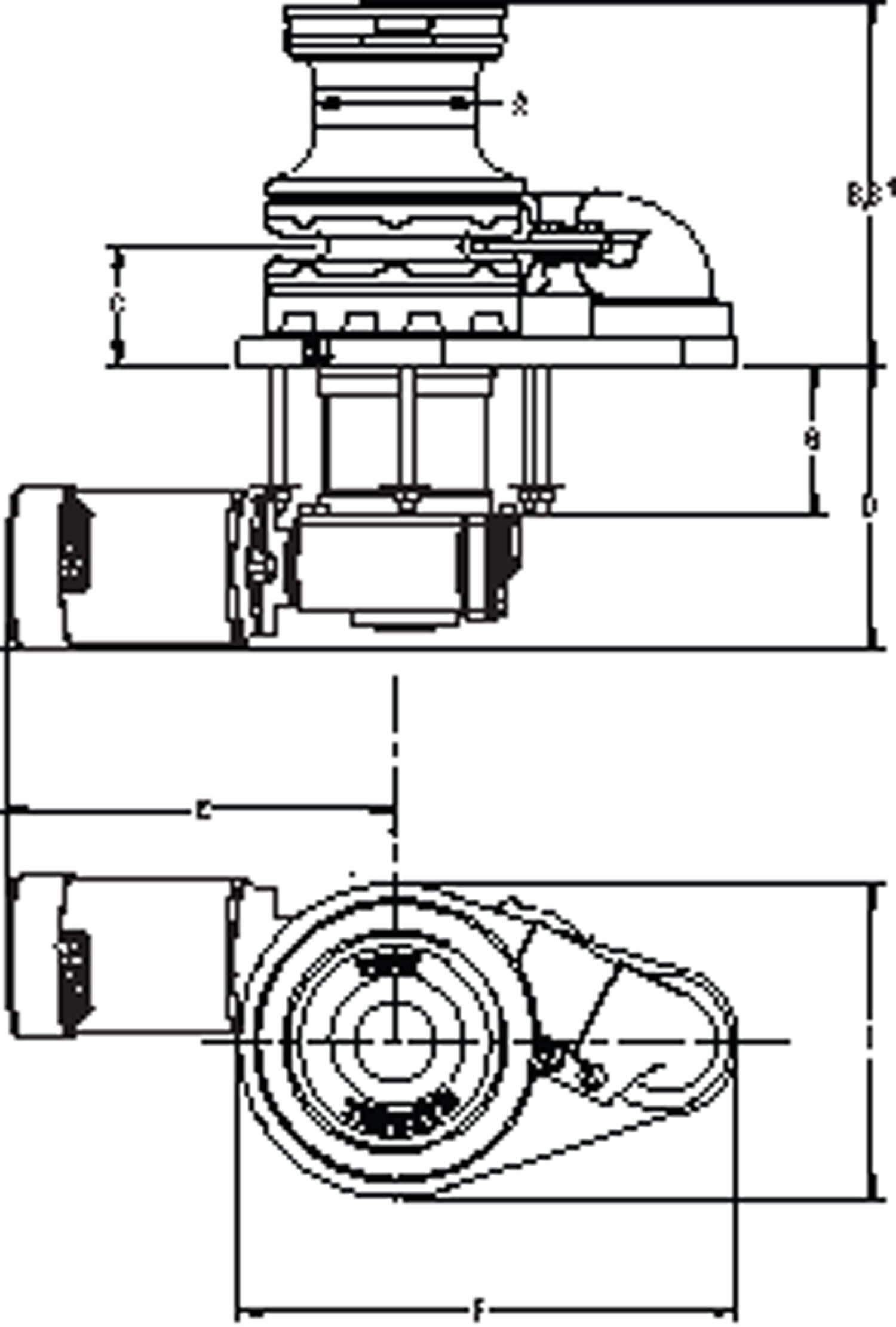 Vetus P102717 - 1000 Vwc 100tdc 12v Cw 44:1